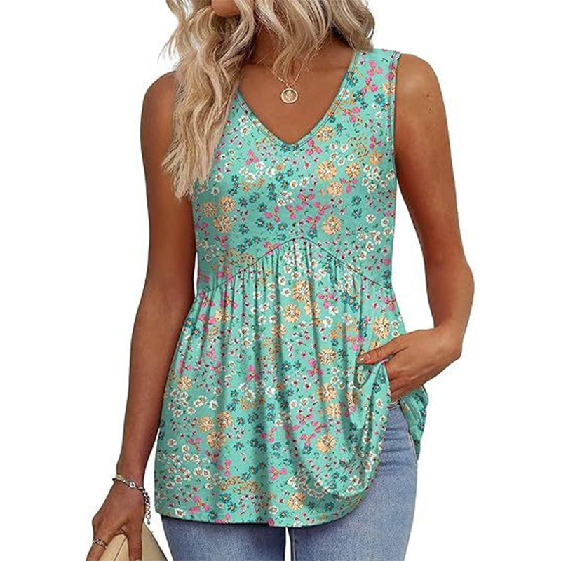 Elegantes ärmelloses V-Ausschnitt-Top für Damen
