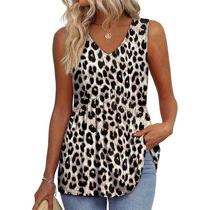 Elegantes ärmelloses V-Ausschnitt-Top für Damen