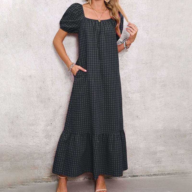 Stilvolles Maxikleid für Damen mit Puffärmeln