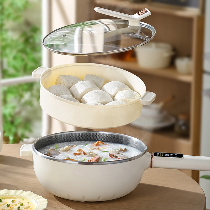 🍳🫕50% Rabatt Frühherbst Angebot! Elektrischer Antihaft-Wok mit Glasdeckel| Schnelles Kochen & Einfache Reinigung