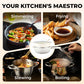 🍳🫕50% Rabatt Frühherbst Angebot! Elektrischer Antihaft-Wok mit Glasdeckel| Schnelles Kochen & Einfache Reinigung