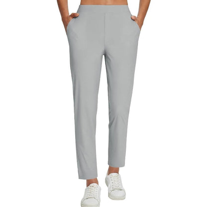 ⏰ Nur noch heute 50% Rabatt! 🔥 Damen High-Waist Stretch-Hose mit sicheren Reißverschluss-Taschen, figurschmeichelnder Cropped-Schnitt für Büro, Sport & Alltag ✨