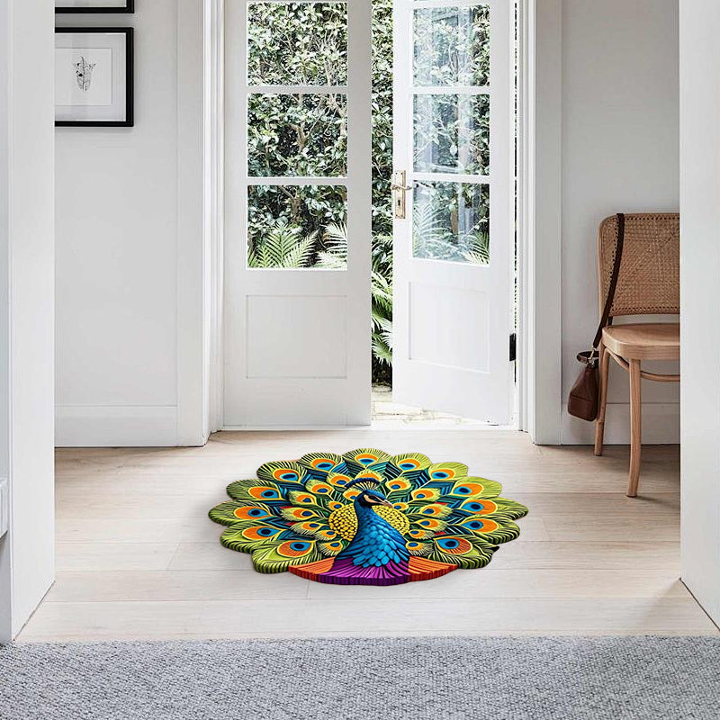 Schnelltrocknende rutschfeste Peacock-Matte