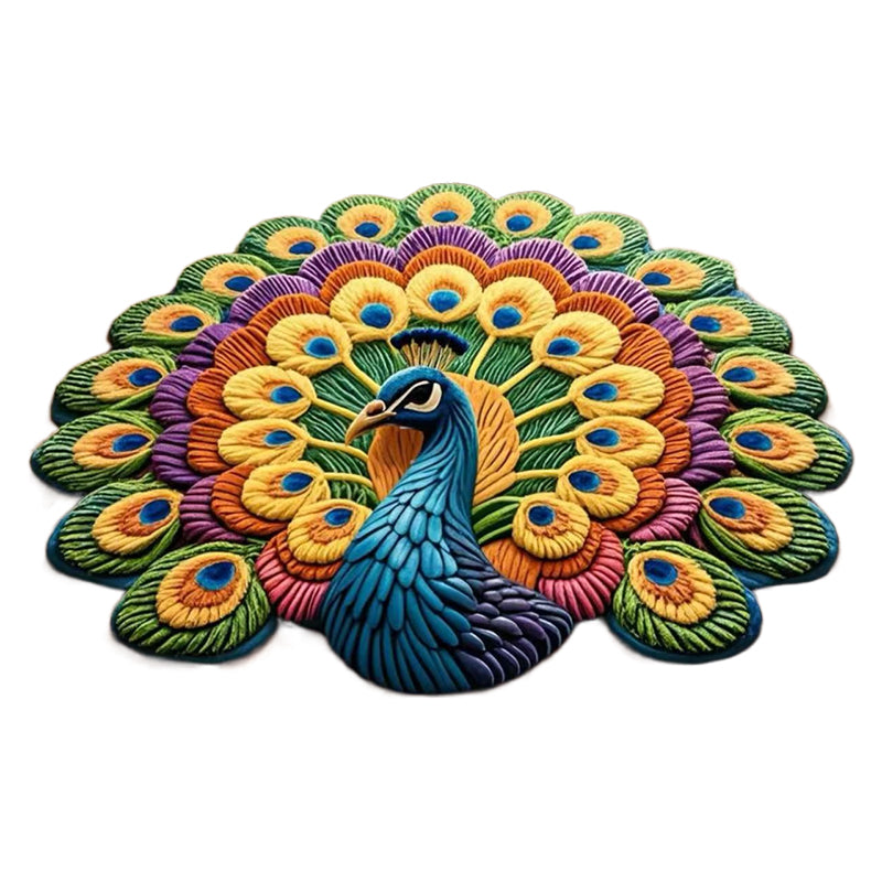 Schnelltrocknende rutschfeste Peacock-Matte