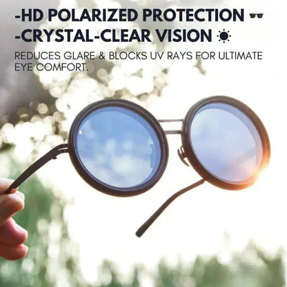 🚀🌤️ Verstellbare getönte, polarisierte runde Sonnenbrille👓