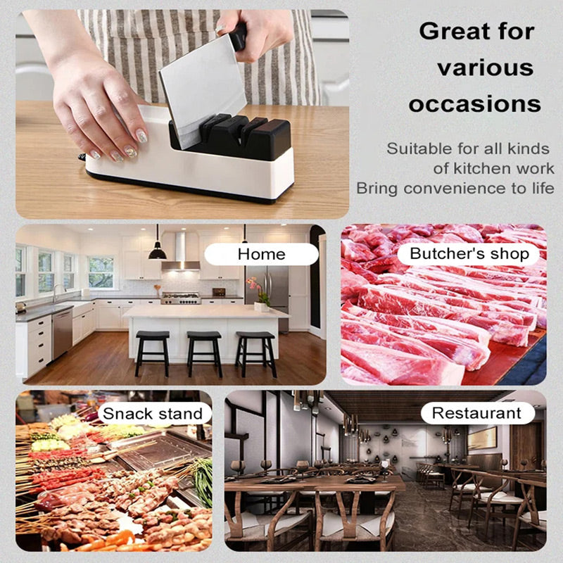 🔪⚙️ Professioneller elektrischer Messerschärfer – Schnelles und präzises Schärfen, Mehrwinkel für Küchen- und Outdoormesser ✨📦