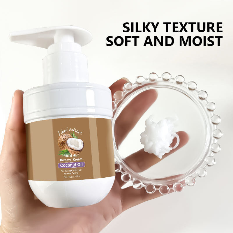 🎊Neujahrsangebot: 50% auf alle Produkte✨Gesichts-Enthaarungscreme mit Kokosöl – Sanfte & effektive Haarentfernung