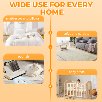 🔥 49 % RABATT! 🛏️✨ Leistungsstarker Matratzensauger – Tiefenreinigung und effektiv 🌀💨