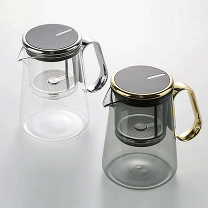 Glas-Teekanne mit magnetischer Wasserabscheidung