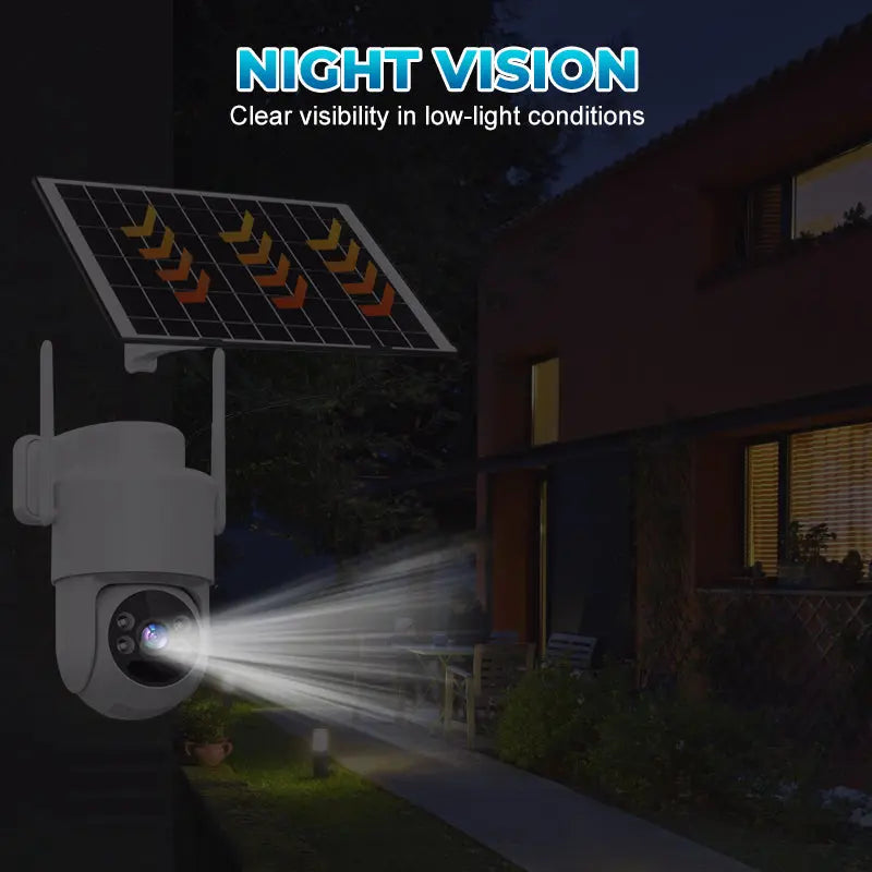 🔥Heißer Verkauf🔥Solarbetriebene kabellose Überwachungskamera mit Alarm