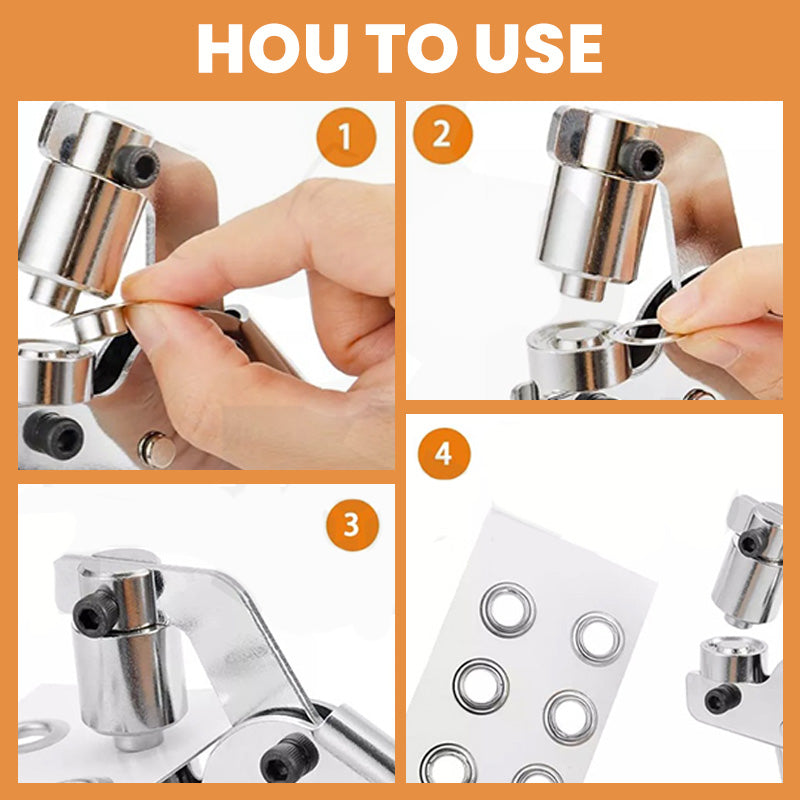 Robuste Handlochzange mit Ösen