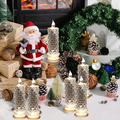 🔥Letzter Tag 49 % Rabatt🎁Set mit 4 LED-Kristallkerzenleuchtern