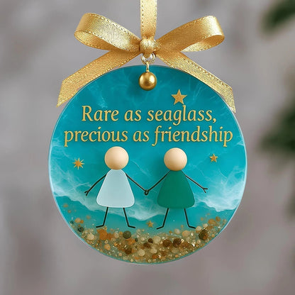 ⏳Freundschafts-Weihnachtsornament aus Seeglas🌊✨Von der Natur geformt und von Hand gefertigt💝