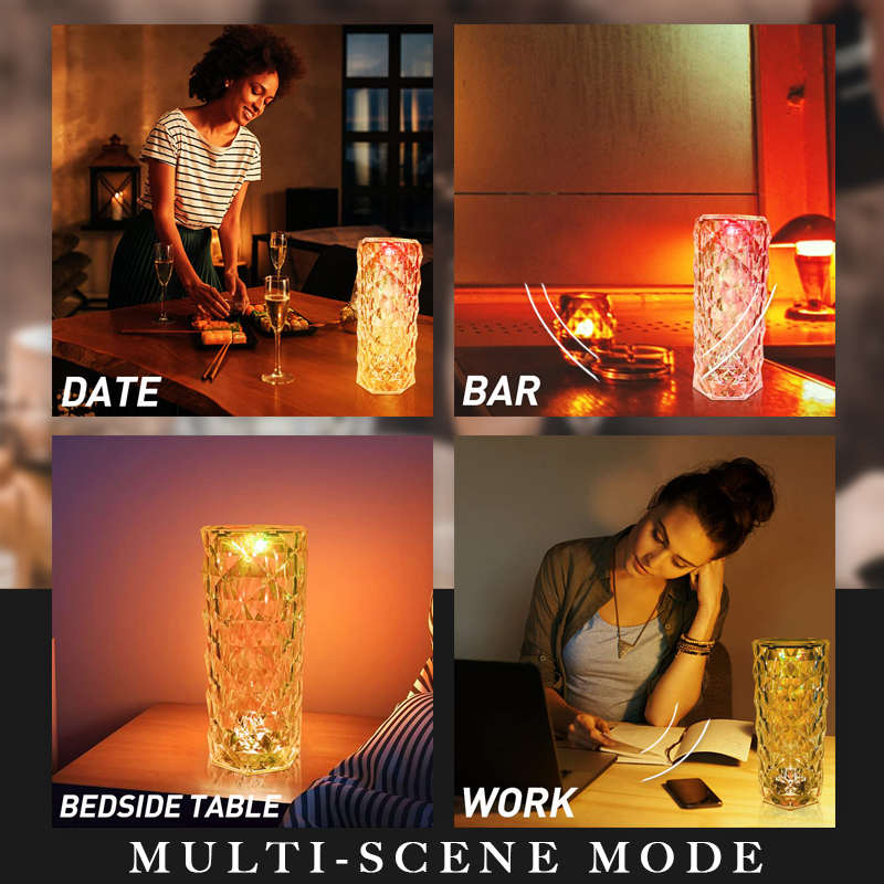 🔥 2026 Hot Sale – 50 % RABATT! 🎁 💎 Touch-gesteuerte Rosen-Kristalllampe