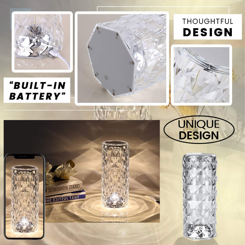 🔥 2026 Hot Sale – 50 % RABATT! 🎁 💎 Touch-gesteuerte Rosen-Kristalllampe