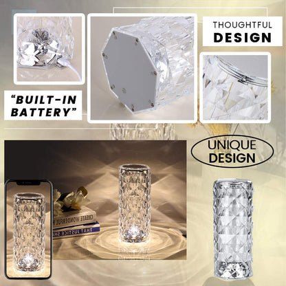 🔥 2026 Hot Sale – 50 % RABATT! 🎁 💎 Touch-gesteuerte Rosen-Kristalllampe