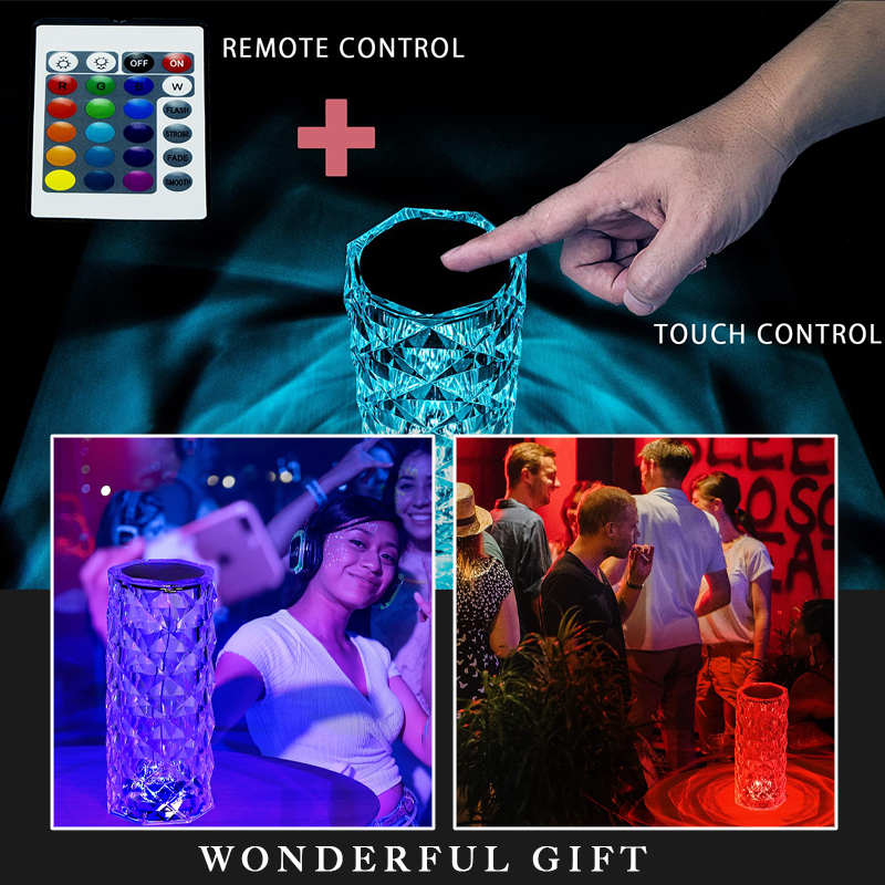 🔥 2026 Hot Sale – 50 % RABATT! 🎁 💎 Touch-gesteuerte Rosen-Kristalllampe