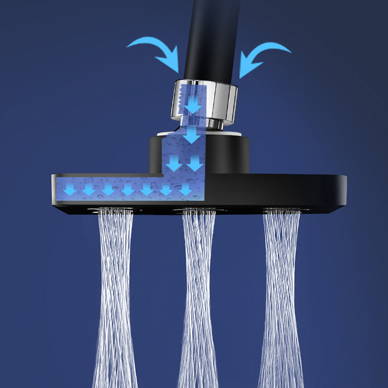 360° verstellbarer quadratischer Duschkopf