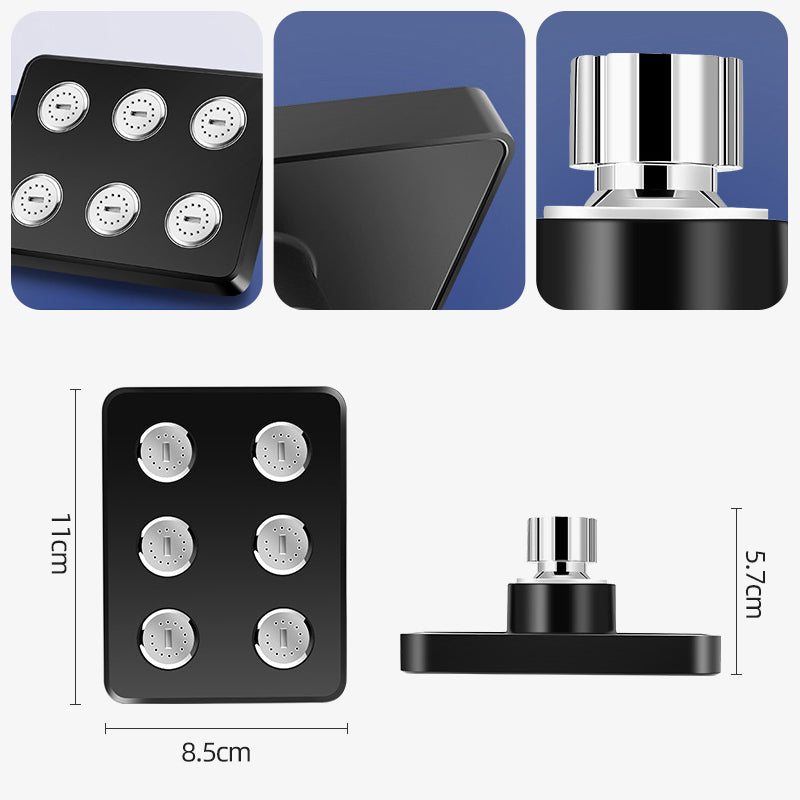 360° verstellbarer quadratischer Duschkopf