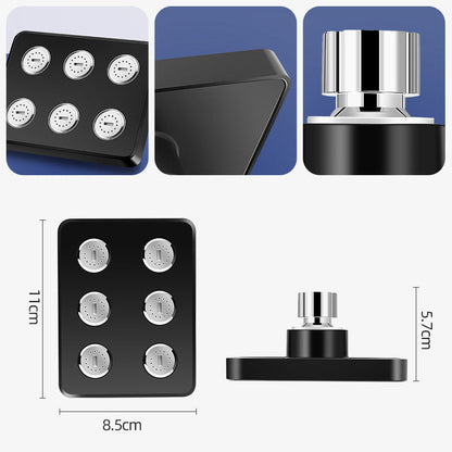 360° verstellbarer quadratischer Duschkopf