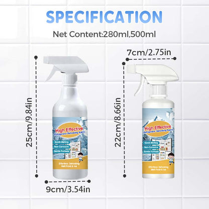 Hochwirksames Auftau-Spray für Kühlschränke