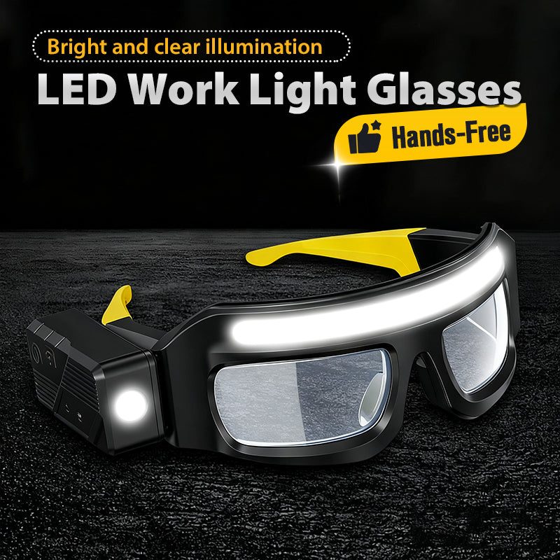 🔧 50% RABATT! 👓 Freihändige LED-Arbeitslichtbrille – 3 Helligkeitsstufen, Wiederaufladbar & Leicht für Reparaturen und Hobby 🛠️