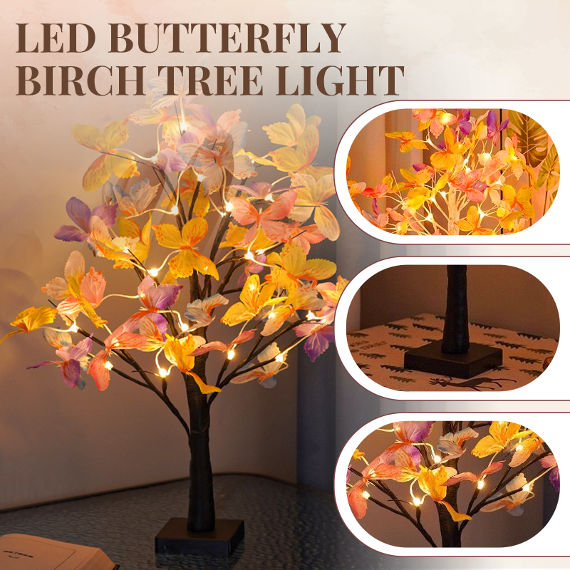 LED-Schmetterlings-Birkenbaum-Licht