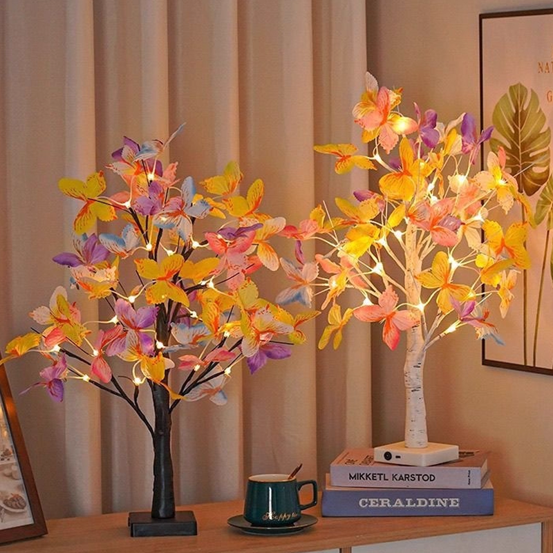 LED-Schmetterlings-Birkenbaum-Licht