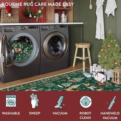 🎄🎁Weiche rutschfeste Weihnachtsdeko Teppich für Zuhause✨