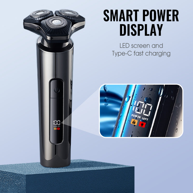 Multifunktionaler Elektrischer LED-Display 3-Klingen-Rasierer für Herren (50% Rabatt)