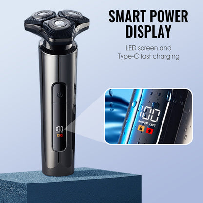 Multifunktionaler Elektrischer LED-Display 3-Klingen-Rasierer für Herren (50% Rabatt)
