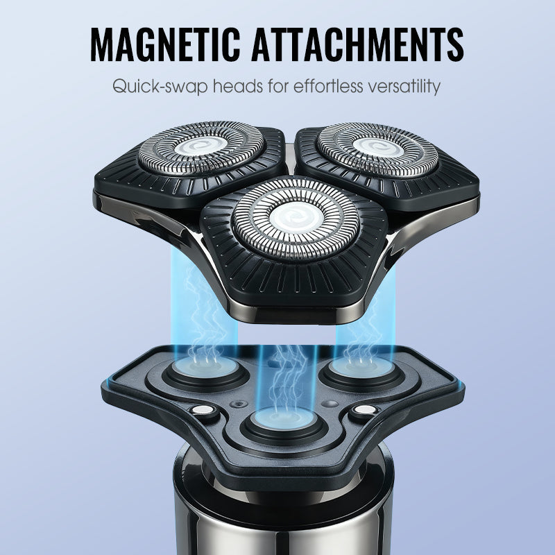 Multifunktionaler Elektrischer LED-Display 3-Klingen-Rasierer für Herren (50% Rabatt)
