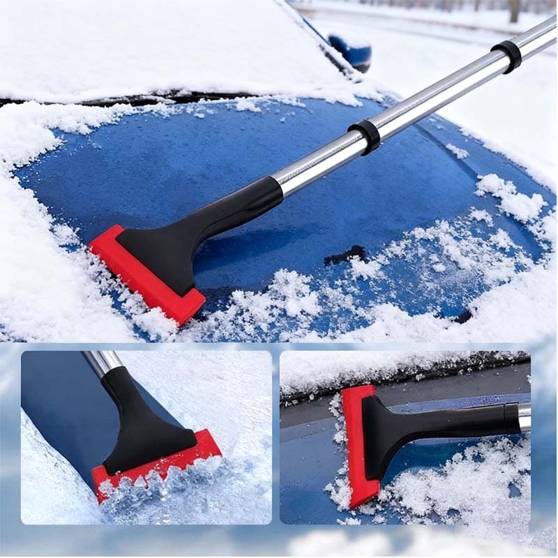 🪥❄️ Multifunktionale Auto-Schneebürste mit Eiskratzer