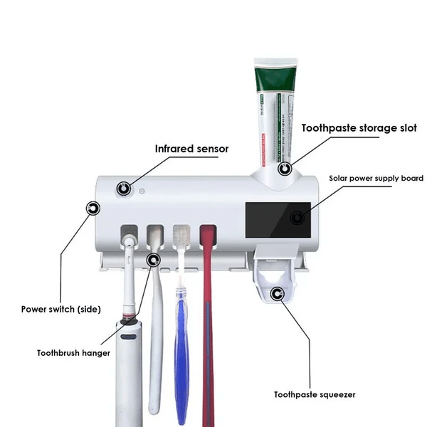 🦷🚿 UV-Zahnbürsten-Sterilisator & Halter zur Wandmontage