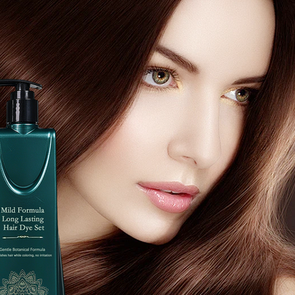 💇‍♀️ KAUFE 2, ERHALTE 1 GRATIS! 🌈 Langzeit-Haarfarben-Set - Graue Haare abdecken ohne Kopfhautschäden ✨🧴