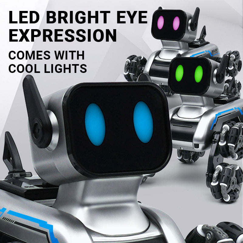 🤖 50% RABATT GROSSE RABATTAKTION! ✨ 8-Rad Stunt Roboter Hund - 360° Flips & LED-Leuchten mit Gestenerkennung für Interaktiven Spielspaß 🐶🎮