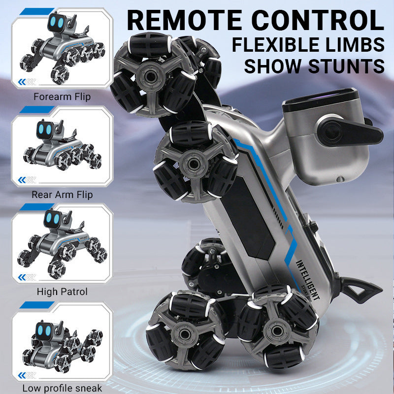 🤖 50% RABATT GROSSE RABATTAKTION! ✨ 8-Rad Stunt Roboter Hund - 360° Flips & LED-Leuchten mit Gestenerkennung für Interaktiven Spielspaß 🐶🎮