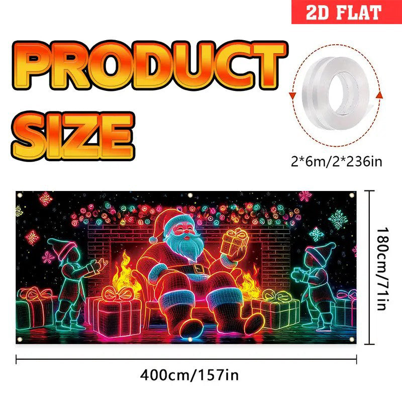 🔥Solange der Vorrat reicht 54 % Rabatt!🎉UV-fluoreszierendes Weihnachtsbanner