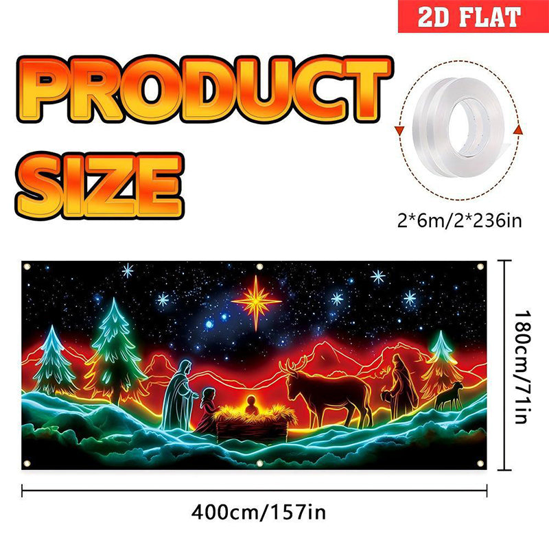 🔥Solange der Vorrat reicht 54 % Rabatt!🎉UV-fluoreszierendes Weihnachtsbanner
