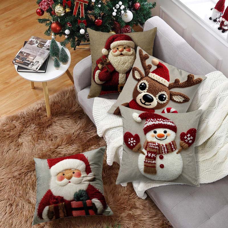 🔥Black-Friday-Mega-Angebot – 50 % Rabatt!🔥🎄Festlicher Weihnachtsfigur-Kissenbezug