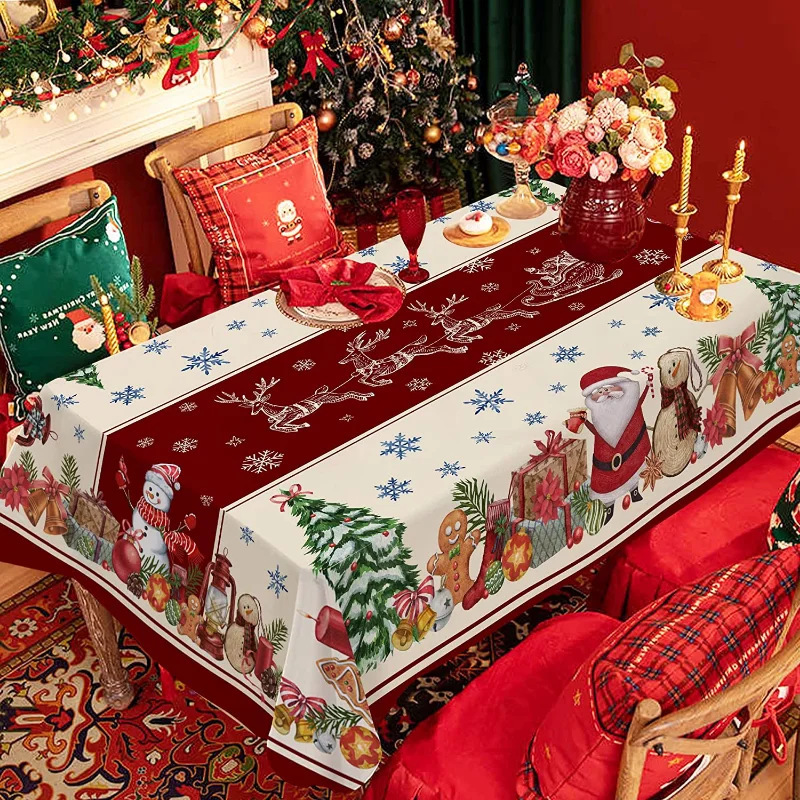 🔥Solange der Vorrat reicht 40 % Rabatt!🎅🏻 Waterproof Rectangular Christmas Tablecloth