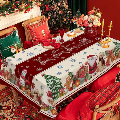🔥Solange der Vorrat reicht 40 % Rabatt!🎅🏻 Waterproof Rectangular Christmas Tablecloth