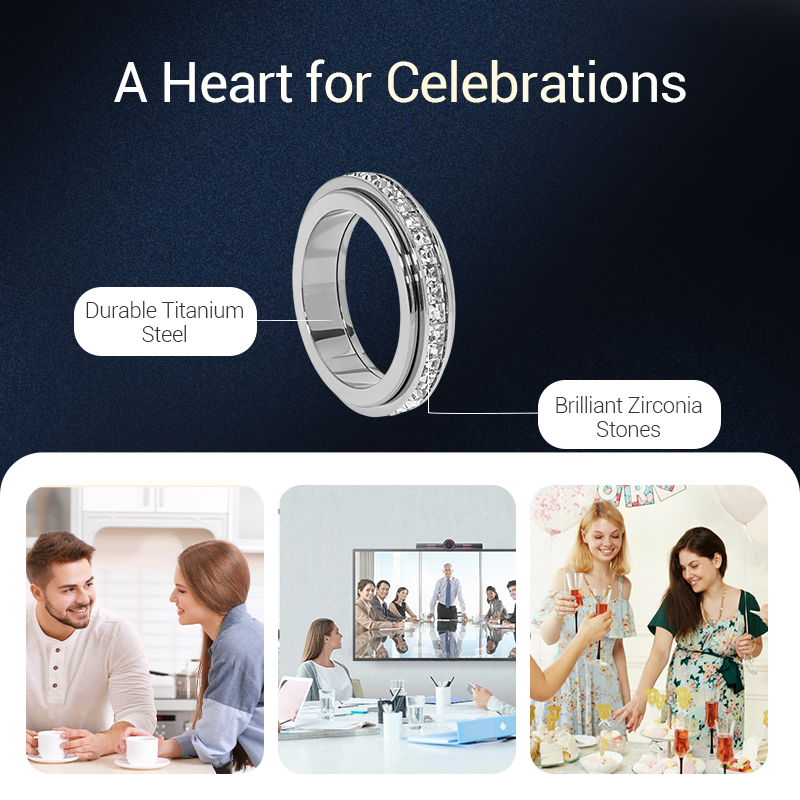 🎊 Zeitlich begrenztes Angebot: 57 % Rabatt ⏰💖 Drehbarer Zirkonia-Ring aus Titanstahl💍