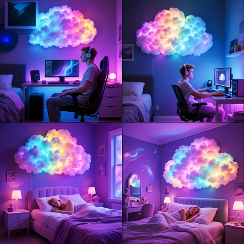 📢📢60% RABATT!!! 🎅DIY-Gewitterwolken-LED-Lichtdekoration mit USB-Stromversorgung