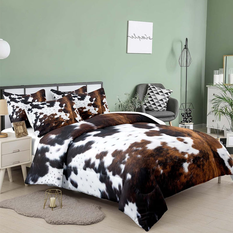 💖 Nur für begrenzte Zeit: 50 % Rabatt 💖Kuschelweiche Federbettset mit Kuh-Print
