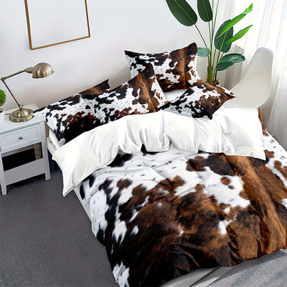 💖 Nur für begrenzte Zeit: 50 % Rabatt 💖Kuschelweiche Federbettset mit Kuh-Print