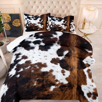 💖 Nur für begrenzte Zeit: 50 % Rabatt 💖Kuschelweiche Federbettset mit Kuh-Print