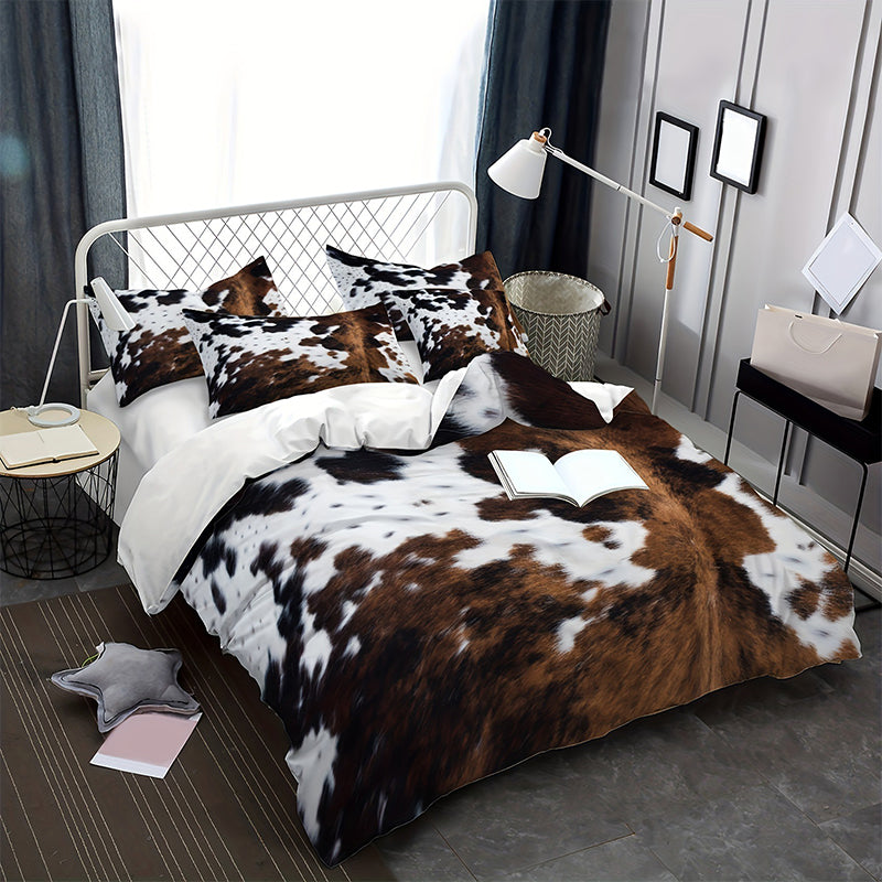 💖 Nur für begrenzte Zeit: 50 % Rabatt 💖Kuschelweiche Federbettset mit Kuh-Print