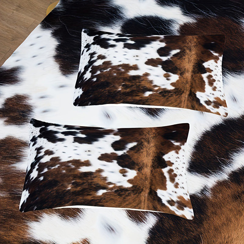 💖 Nur für begrenzte Zeit: 50 % Rabatt 💖Kuschelweiche Federbettset mit Kuh-Print