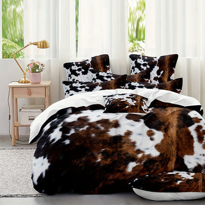 💖 Nur für begrenzte Zeit: 50 % Rabatt 💖Kuschelweiche Federbettset mit Kuh-Print